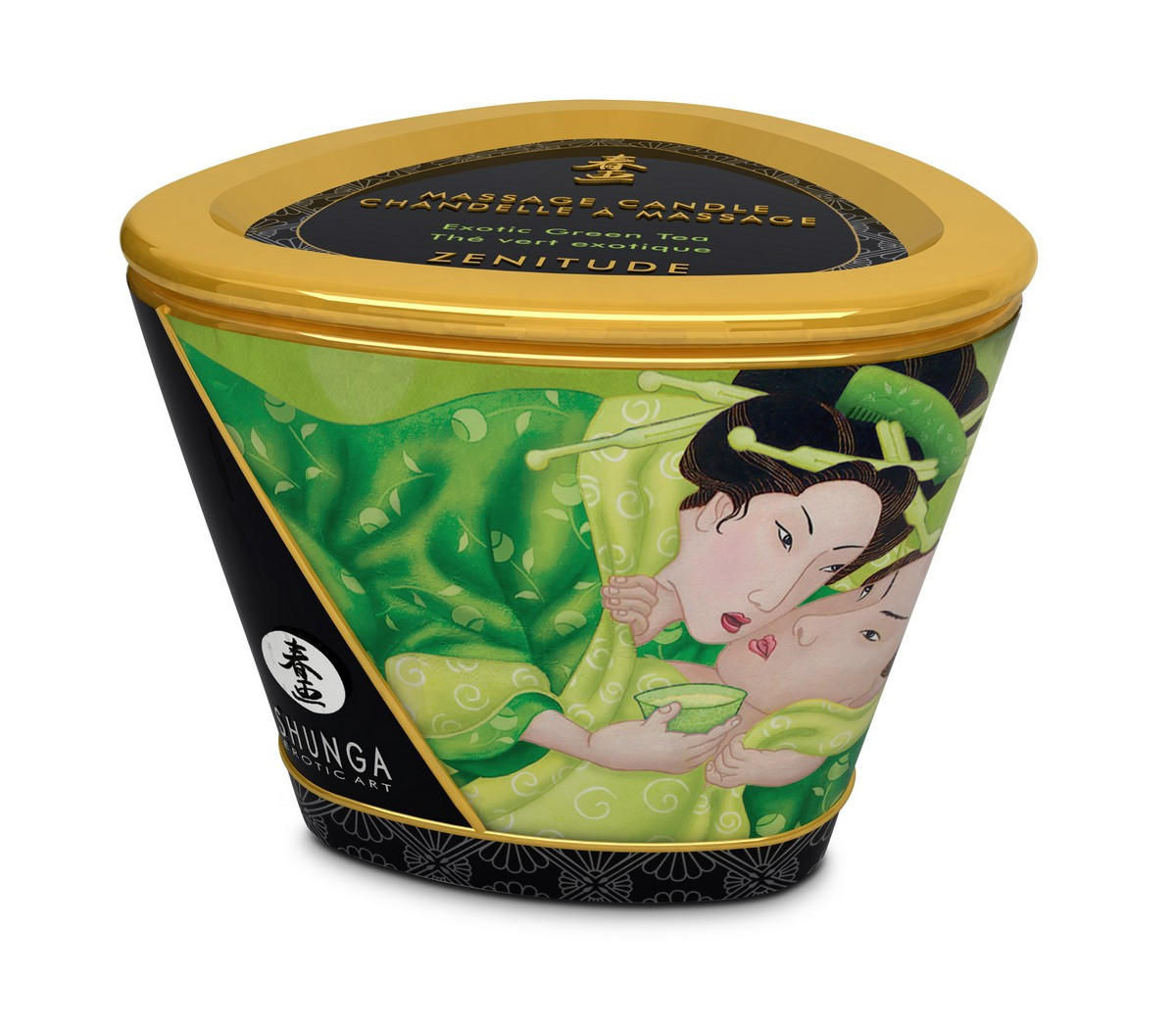 Свеча с массажным маслом Shunga Зеленый чай, 30 г 274611/DEL4473 - SHUNGA  - Массажные свечи - Купить
