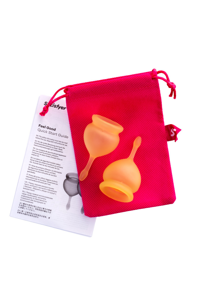 Менструальные чаши Satisfyer Feel Good, 2 шт в наборе, светло-зелёный J1763-1 - Satisfyer - Менструальные чаши - Купить