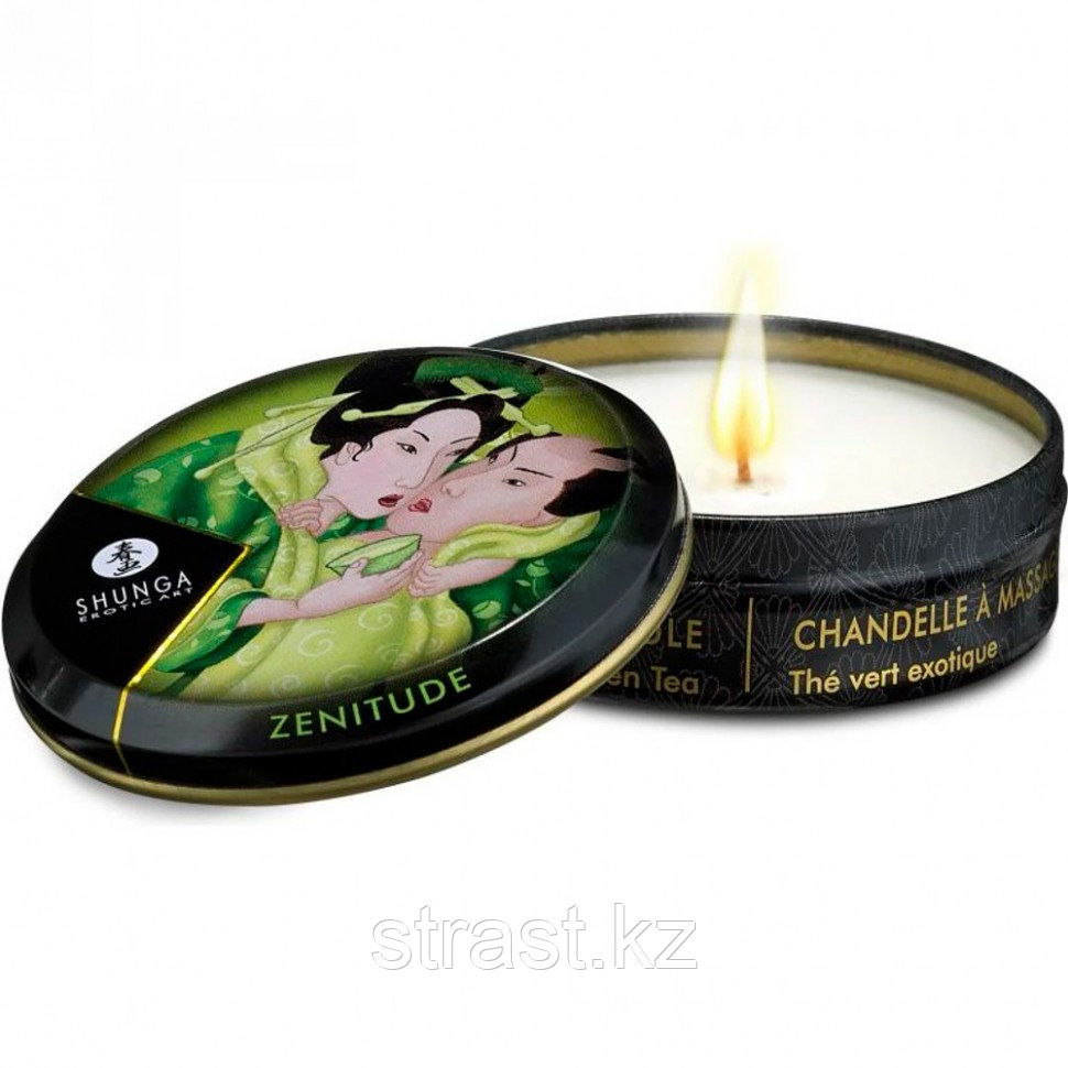 Свеча с массажным маслом Shunga Зеленый чай, 30 г 274611/DEL4473 - SHUNGA  - Массажные свечи - Купить