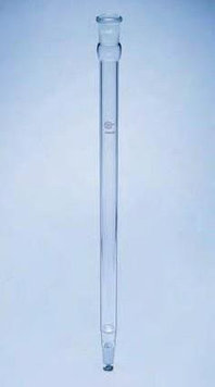 Колонка хроматографическая стеклянная с нижним конусом 19/26, d отверстия-18 мм, L-200мм, горловина 24/29 (Quickfit)