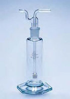 Насадка на склянку Дрекселя 500 мл, шлиф 24/29, L-217 мм, пористая трубка 100-160 микрон (класс пористости 1) (Quickfit)
