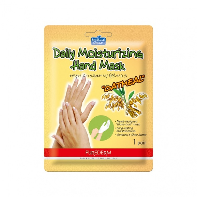 Маска-перчатки для рук Oatmeal Daily Moisturizing Hand Mask (Purederm)