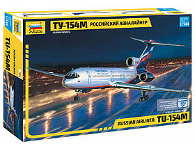 Российский авиалайнер ТУ-154М, сборная модель. 1\144