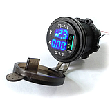 USB зарядное устройство QC3.0 быстрая зарядка с вольтметром и амперметром, фото 2