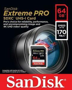 SanDisk Extrime Pro SDXC UHS-l Card 64GB 170MB/s 4K - фото 2 - id-p63597025