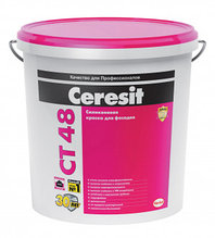 Силиконовая краска для фасадов Ceresit CT 48, 22,5 кг