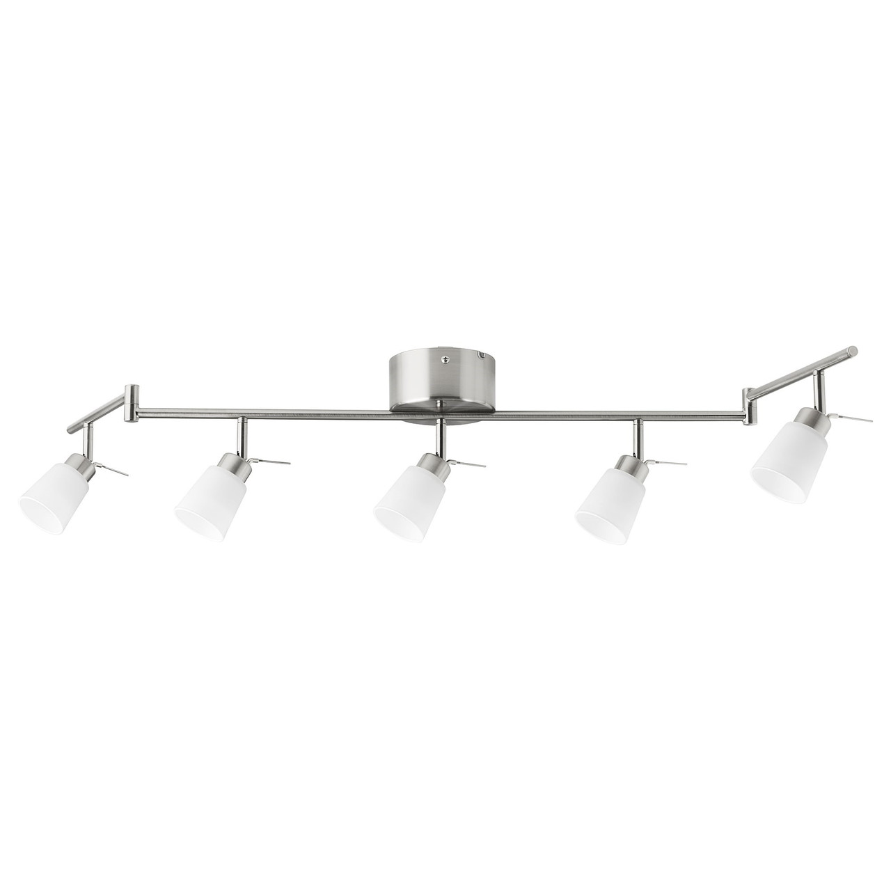 Светильник потолочный ТИДИГ 5 ламп, никелированный ИКЕА, IKEA