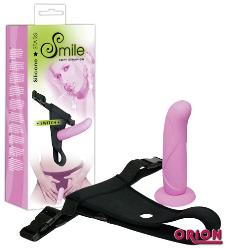 SMILE Страпон Silicone розовый