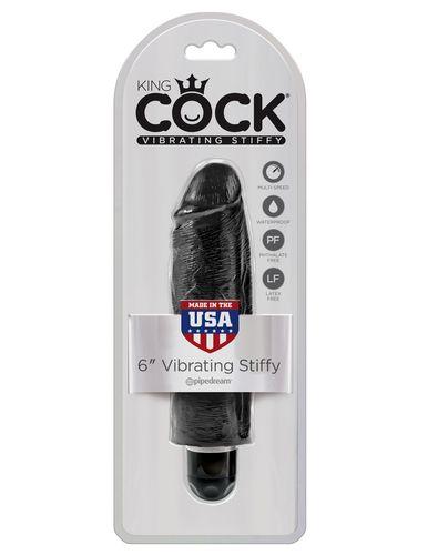 PipeDream King Cock 6''Vibrating Stiffy Вибратор черный