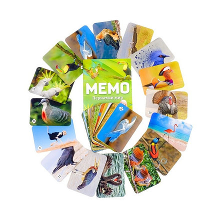 Настольная игра "Мемо. Пернатый мир", 50 карточек + познавательная брошюра, фото 2