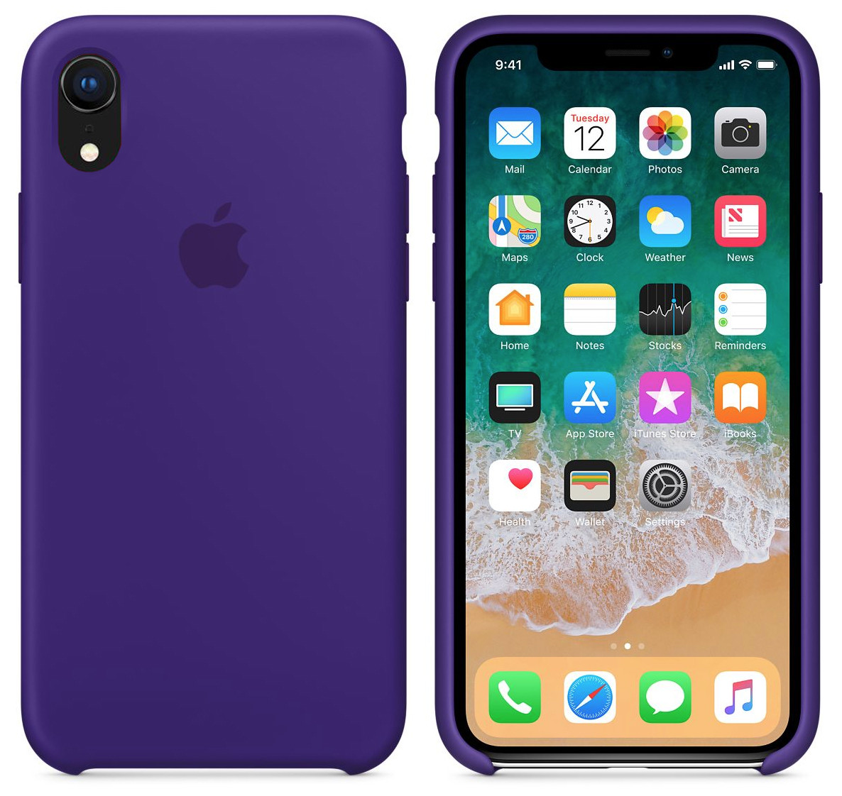 Силиконовый чехол для Apple iPhone XR (фиолетовый)