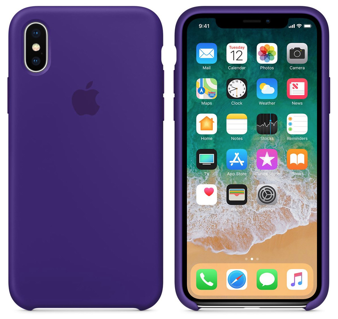 Силиконовый чехол для Apple iPhone XS Max (фиолетовый)