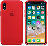 Силиконовый чехол для Apple iPhone Xs (красный)