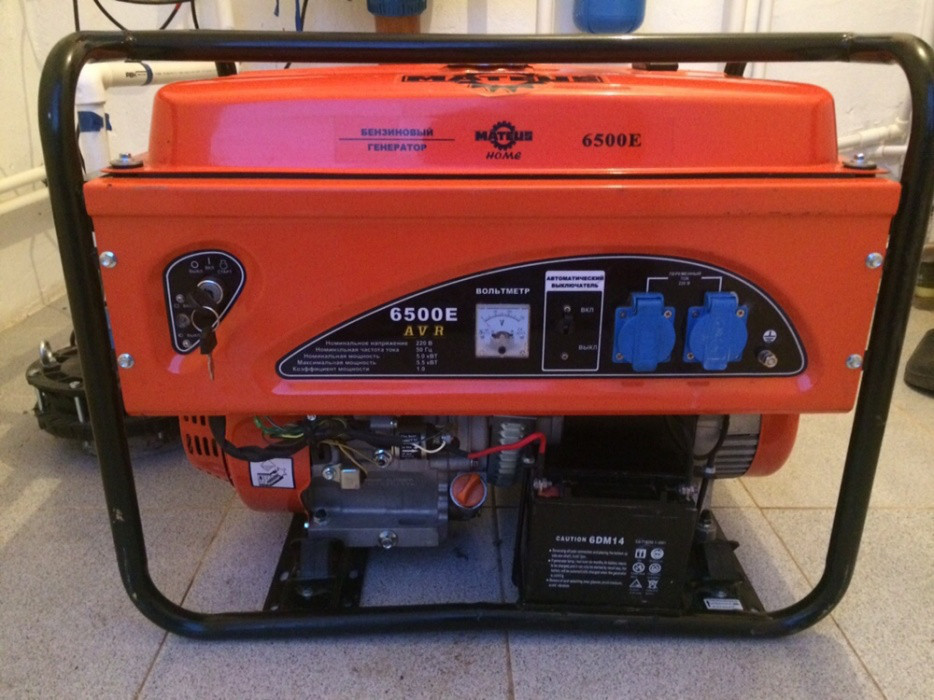 Бензиновый генератор Mateus HOME 6500E - фото 1 - id-p63626050