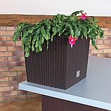 Садовое кашпо для цветов RATO LOW DRTS400L-S433 антрацит 2 предмета 37 и 64 л, фото 4