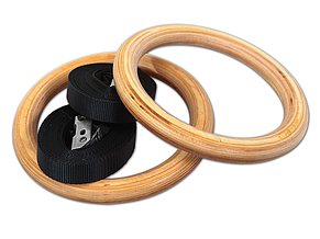 Топовые гимнастические деревянные кольца на турник (28 мм), фото 2