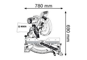 Пила торцовочная BOSCH GCM 12 GDL Professional 0601B23600, фото 2