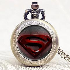 Карманные кварцевые часы на цепочке SuperMan. Рассрочка. Kaspi RED.