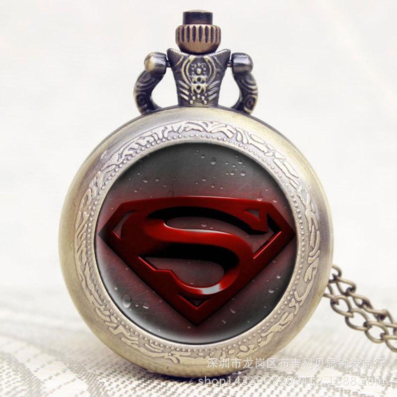 Карманные кварцевые часы на цепочке SuperMan. Рассрочка. Kaspi RED. - фото 1 - id-p63632909