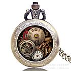 Карманные Кварцевые часы на металлической цепочке. Часы под старину. Классный подарок., фото 3