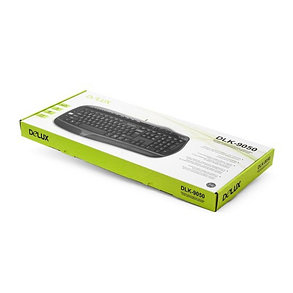 Клавиатура, Delux, DLK-9050UB, USB, Кол-во стандартных клавиш 104, 16 мультимедиа-клавиш, фото 2