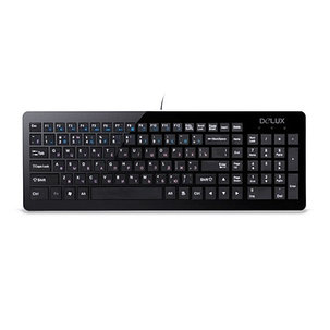 Клавиатура, Delux, DLK-1500UB, Ультратонкая, USB, Кол-во стандартных клавиш 104, 12 мультимедиа-клавиш, фото 2