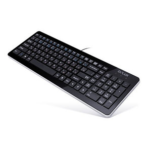 Клавиатура, Delux, DLK-1500UB, Ультратонкая, USB, Кол-во стандартных клавиш 104, 12 мультимедиа-клавиш, фото 2