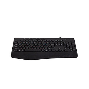 Клавиатура, Delux, DLK-6060UB, USB, Кол-во стандартных клавиш 104, 8 мультимедиа-клавиш, 1,6м, фото 2