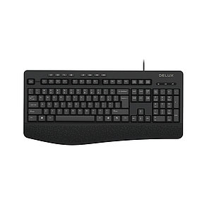 Клавиатура, Delux, DLK-6060UB, USB, Кол-во стандартных клавиш 104, 8 мультимедиа-клавиш, 1,6м, фото 2
