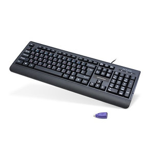 Клавиатура, Delux, DLK-6010TB, USB+PS/2, Кол-во стандартных клавиш 104, кабель 1,4м, фото 2