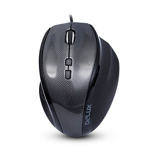 Мышь, Delux, DLM-535OUС, 7D, Оптическая, 1000-1500-2000-3000dpi, USB, кабель 1,6м, фото 2