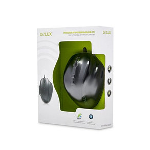 Мышь, Delux, DLM-537OUB, 7D, Оптическая, 1000-1600dpi, USB, кабель 1,5м, фото 2