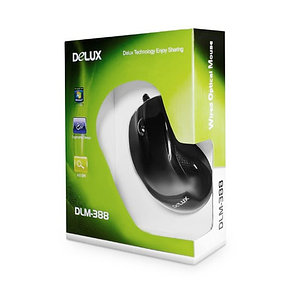 Мышь, Delux, DLM-388OUB, 3D, Оптическая, 800dpi, USB, Длина кабеля 1,6 м, фото 2