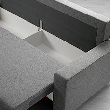 Диван-кровать 3-местный ГИММАРП светло-серый IKEA, ИКЕА, фото 3
