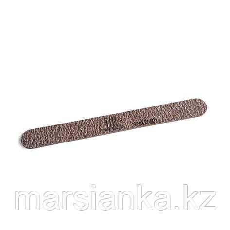 Пилка для ногтей узкая 180/240, экста-класс коричневая в уп., фото 2
