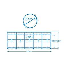 Каркасный бассейн 457x122 см, полный комплект, Intex 28242, фото 3
