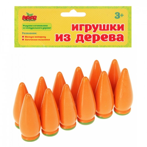Деревянный счетный материал "Морковь"