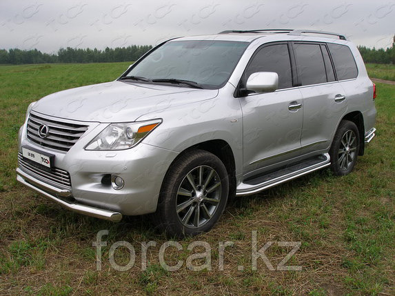ОБВЕС защитно-декоративный из нержавеющей стали LEXUS LX 570 2007-2012, фото 2