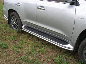 ОБВЕС защитно-декоративный из нержавеющей стали LEXUS LX 570 2007-2012, фото 3