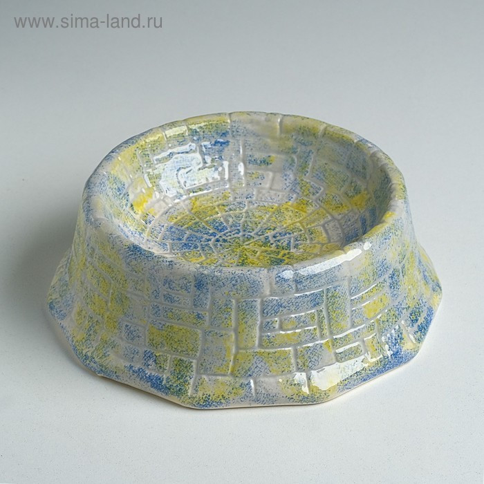 Миска керамическая "Антик", 15,5 х 5,5 см, 150 мл, синяя