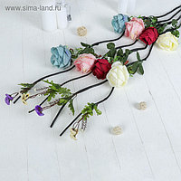 Декор тинги "Роза" с цветами 135 см (фасовка 5 шт., цена за шт), микс