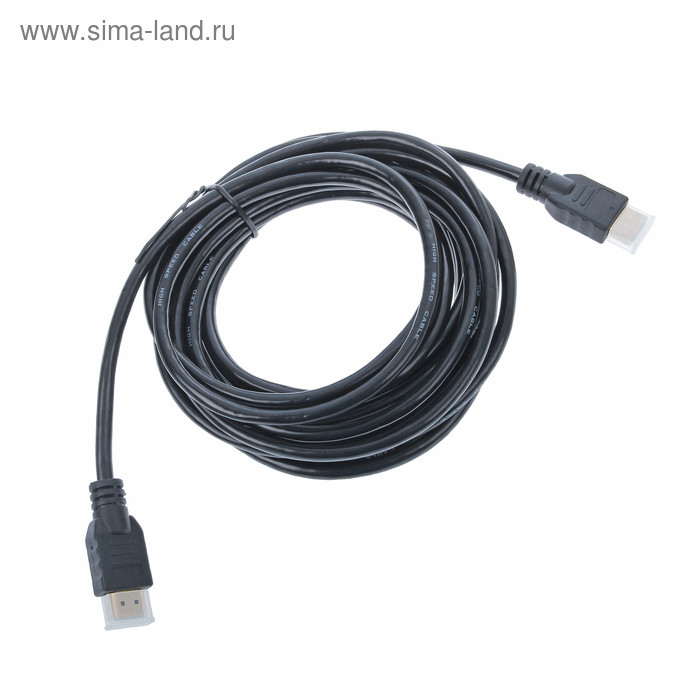 Кабель HDMI - HDMI, v 1.4, 5 м, чёрный