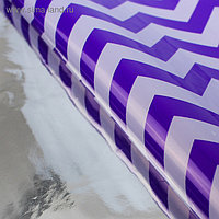 Плёнка металлизированная "Фиолетовые зигзаги", 70 х 100 см
