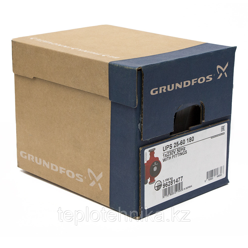Циркуляционный насос GRUNDFOS UPS 25-60 180 - фото 6 - id-p63690802
