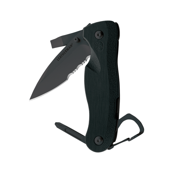 Нож складной Leatherman Crater C33TX, Заточка: Серрейтор, Кол-во функций: 4 в 1, Цвет: Чёрный, (C33TXb)