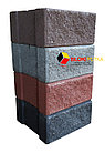 Сплитерный блок "колонна" рваный серый 390х390х190мм, фото 3