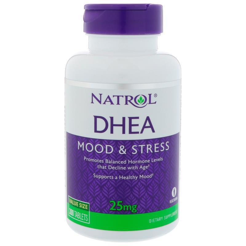 Natrol, ДГЭА, DHEA, 25 мг, 300 таблеток