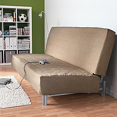 Диван-кровать 3-местный БЕДИНГЕ Шифтебу бежевый ИКЕА, IKEA , фото 3