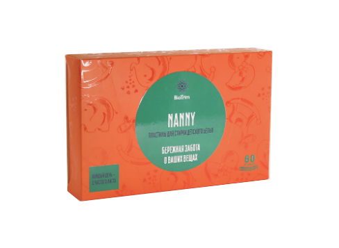 Пластины для стирки детского белья Biotrim Nanny Greenway (Оригинал)