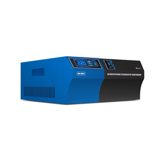 Стабилизатор SVC AVR-2000-F 2000Вт LED-дисплей Диапазон работы AVR: 140-280В 2 вых. 1.2 м. Чёрно-синий - фото 1 - id-p63706172